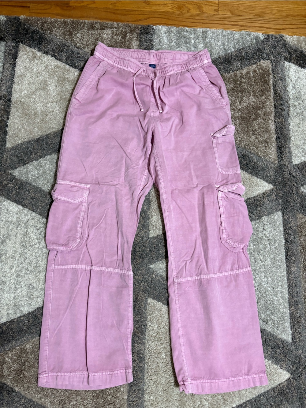 Old Navy Pink Wide-Leg Cargo Jeans